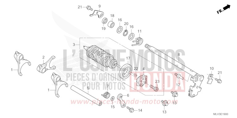 BARILLET DE SELECTION de CB1000F "Big One" WOLF SILVER METALLIC (NHD19H) 2026